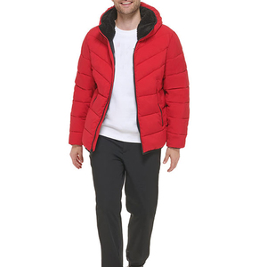 Blouson Bomber d'Hiver en Toile Enduite pour Hommes Grandes Tailles avec Col Montant, Coupe-Vent, Respirant, Design Tricoté et Logo Frontal – Vente en Gros - Product Image 2