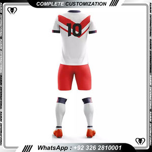 Vente en gros de maillots de football imprimés avec logo personnalisé ensemble d'uniformes de maillots d'équipe de football pour enfants et adultes en polyester sublimé - Product Image 6