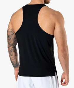 Camiseta sin mangas de gimnasio de punto transpirable informal para hombre OEM con logotipo frontal para Estilo de vida y entrenamiento - Product Image 2