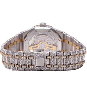 Haute Qualité À La Main VVS Moissanite Diamant Mouvement Automatique Mécanique Glacé Mâle Femelle De Luxe En Acier Inoxydable Montres - Product Image 5