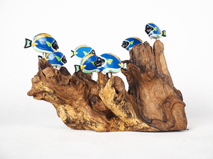 Decoración para el Hogar, Pez de Madera en Madera Flotante, Material para Terrario, Decoración para Acuario de Madera Flotante - Product Image 3