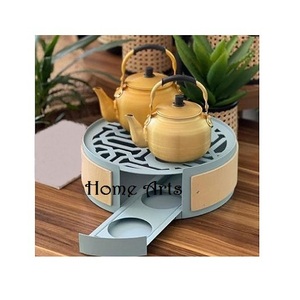 Calentador de Dallah de té de hierro de primera calidad, forma redonda, tamaño personalizado, calentador Dallah para accesorios de cocina - Product Image 4