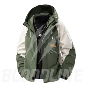 Veste matelassée imperméable, respirante et coupe-vent pour homme, avec fermeture éclair, coupe décontractée, en polyester, pour l'hiver - Product Image 1