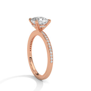 Anillo de compromiso de oro amarillo de 18 quilates para mujer, joyería de boda certificada con diamante CVD IGI de laboratorio de claridad VVS de moda - Product Image 2