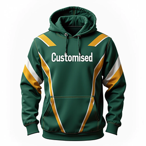 เสื้อฮู้ดดี้ผู้ชายแบบสวมหัว พิมพ์ลายแบบซับลิเมชั่น สั่งทำได้ ทรงโอเวอร์ไซส์ ทนทาน สไตล์ลำลอง สตรีทแวร์ ผลิตจากโพลีเอสเตอร์ 100% และผ้าฝ้ายผสม - Product Image 5