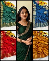 Sari fantaisie de style actrice de série télévisée très demandé, options de vente en gros de designers, pièce de chemisier tendance pour femmes, vêtements de soirée