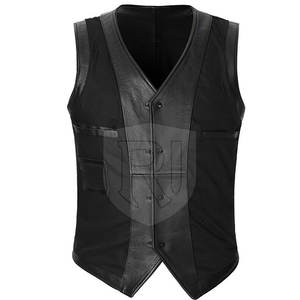 Chaleco de cuero sin mangas informal para hombre Ropa exterior de invierno transpirable-Moda al por mayor - Product Image 1