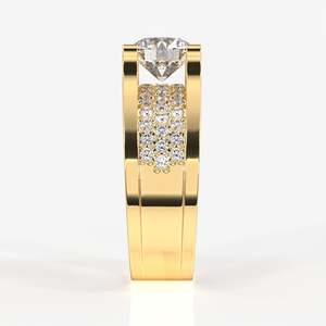 Bruce Men's Sterling Silver <b>Ring</b> with Moissanite Diamond Elegant Men's Accessory - Product Image 4