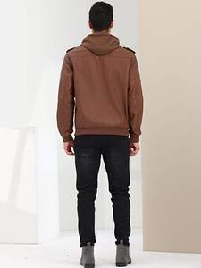 Chaqueta de Cuero Genuino para Hombre, Corte Ajustado, Cierre Frontal, Estilo Casual, Ropa de Motociclista, Chaqueta de Cuero Genuino de Primera Calidad al por Mayor - Product Image 5