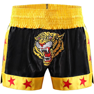 Short de boxe MMA à taille élastique personnalisable Short de combat Muay Thai & Wrestling avec logo en polyester à séchage rapide - Product Image 3