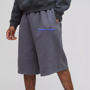 OEM/ODM personalizado 100% algodón polar hombres Jogger Shorts Casual Wear largo longitud personalizado bordado Logo pantalones cortos para hombres - Product Image 1