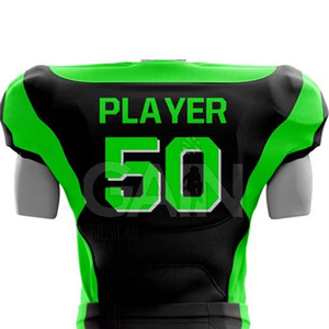 Uniformes de Fútbol Americano Hechos a Medida por el Fabricante OEM, Tela 100% Poliéster, Manga Corta, Transpirable, Uniforme Personalizado - Product Image 5