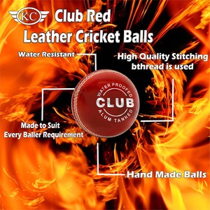 KC ENTERPRISES Paquete de 6 Pelotas de Críquet de Cuero Rojo Club, Mejor Calidad, Estándar Internacional, Hechas en India - Product Image 5