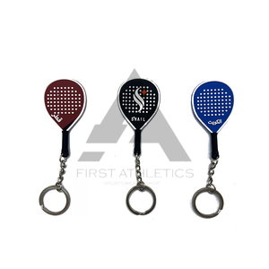 Raquette Silicone Vente en gros Logo personnalisé en relief Plage Porte-clés en caoutchouc Meilleur design Porte-clés en caoutchouc en forme de pagaie Personnaliser - Product Image 5