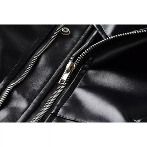 Chaqueta de invierno para hombre de calidad superior al por mayor 2025 prendas de vestir de cuero genuino a prueba de viento sólidas con cuello levantado para motociclismo - Product Image 5