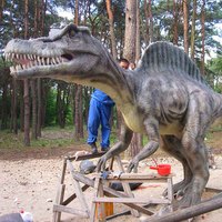 Modèles de dinosaures animatroniques intérieurs/extérieurs étanches grandeur nature pour parcs à thème et expositions