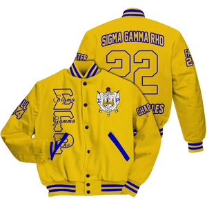 Sigma Gamma Rho 1922 Elite Letterman Jacket Premium SGRho Greek Varsity Royal Caniche Inspiré Vêtements - Product Image 3