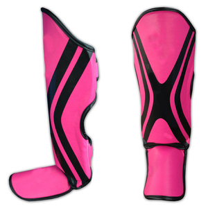 Protège-tibias en cuir PU durable conçu sur mesure MMA et Kick Boxing Muay Thai Training Protection Jambières et protège-jambes - Product Image 1