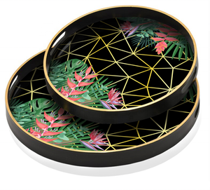 Bandeja DE SERVICIO DE MADERA MDF recubierta de resina con diseño digital personalizado con acabado brillante para decoración del hogar, cocina y regalos - Product Image 5