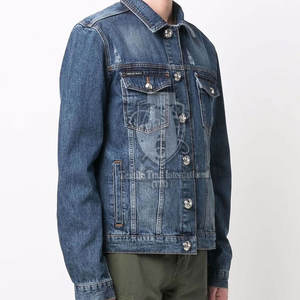 Vestes en jean pour hommes avec coton, style streetwear, logo de marque de haute qualité, prix les plus bas, design personnalisé, vestes en jean pour hommes - Product Image 6