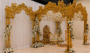 Mandap de Boda de Doble Poste con Temática Majestuosa de Ganesha, Decoración de Lujo para Bodas Indias, Eventos y Fiestas, Suministros al por Mayor - Product Image 2