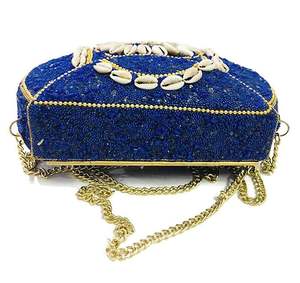 Pochette de soirée de luxe pour femmes faite à la main sur mesure sac en métal mosaïque sculpté avec chaîne motifs assortis AALIYAN IMPEX - Product Image 2