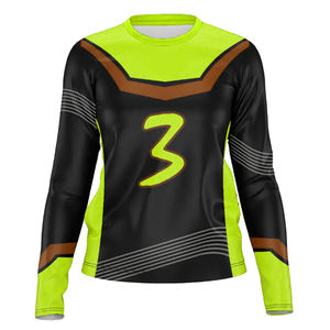 Camiseta de Manga Larga Personalizada con Transferencia de Calor, 100% Poliéster, Uniforme de Voleibol Unisex, Camisetas al por Mayor, Ropa de Equipo - Product Image 4