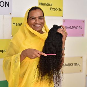 100% Natural ninguno proveedor virgen color negro rizado paquetes rizados crudo indio fabricación templo extensiones de cabello humano - Product Image 5