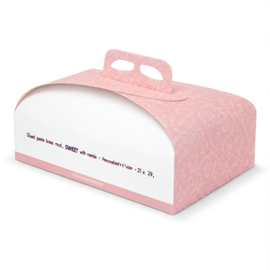 Glued pasta boxes mod. <b>SWEET</b> with handle - Personalized in 1 color - 21 x 29 - Product Image 2