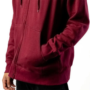 6XL Sweat à capuche polaire surdimensionné à fermeture éclair complète 100% coton confortable et durable pour l'hiver vêtements décontractés par temps froid superposition - Product Image 5