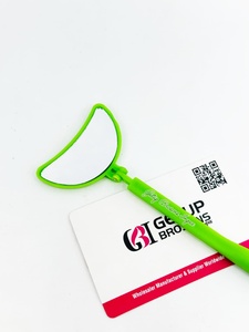 Miroir en plastique vert professionnel avec poignée pliante pour Extensions de cils personnalisation gratuite Instrument de beauté disponible - Product Image 3