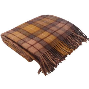 Manta de lana de tartán personalizada, diseño de Jacquard suave con característica ecológica, lana 100% de buena calidad - Product Image 5