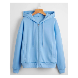 เสื้อมีฮู้ดแขนยาวทรงสลิมฟิตสำหรับผู้หญิงโอเวอร์ไซส์ - Product Image 1