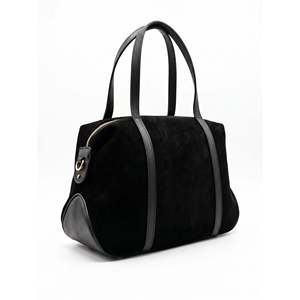 Bolso de mano suave en gamuza auténtica y cuero Dollaro - Hecho en Italia - Art. 26146 - Product Image 3