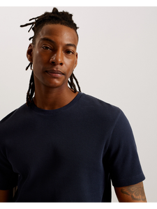 Nouveautés - Vente Flash : T-shirt Col Rond Texturé Oversize 100% Coton à Manches Courtes, 98% Coton 2% Élasthanne Extensible Anti-Plis - Product Image 5