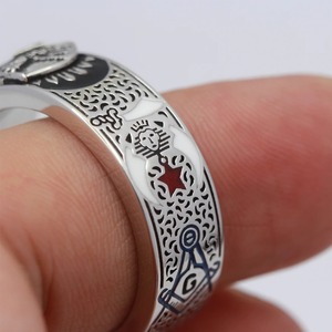 Vintage Shriners Scottish <b>Mason</b> Masonic 32 Degree Sterling Silver <b>Ring</b> Masonic Solid Sterling Silver <b>Ring</b> Masonic Embroidered - Product Image 5