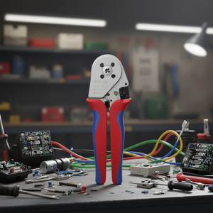 คีมย้ำสายไฟแบบสี่หัวจับของ Knipex สำหรับขั้วต่อแบบหมุน คีมย้ำสายไฟชุบโครเมียมพร้อมด้ามจับหลายส่วนประกอบ - Product Image 3