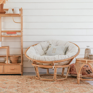 Chaise Papasan en rotin naturel la plus vendue avec coussin, chaises de jardin en rotin, chaises lune fabriquées au Vietnam - Product Image 5