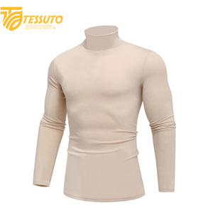Pulls en tricot brodés pour hommes ODM 100% coton Couleur unie Motif entièrement respirant Coupe-vent Séchage rapide Haut d'hiver Confort - Product Image 3