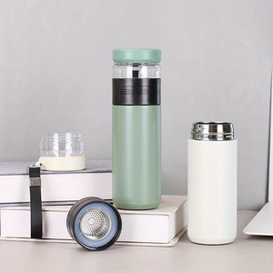 450ml 16oz Stainless Steel Vacuum Insulated Tea Infuser <b>Bottle</b> Leakproof Travel <b>Thermos</b> with Removable Filter - Product Image 5