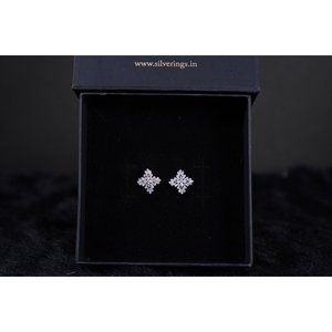 NOVAMART Fine Rhodium-Plated Sterling Silver Lily Religious <b>Earrings</b> Wholesale Export - Product Image 2