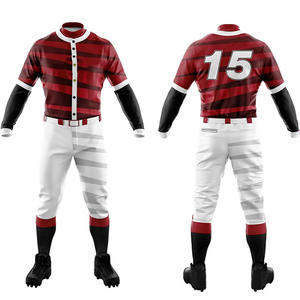 Uniformes de Béisbol y Sóftbol para Adultos 2026, Conjuntos Personalizados de Camisetas y Pantalones Transpirables de Poliéster/Algodón con Impresión por Sublimación - Product Image 1