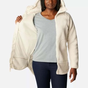 Streetwear Fabricant de vêtements d'extérieur Veste zippée en laine Sherpa à la mode Veste polaire Sherpa imprimée sur mesure pour femmes - Product Image 6