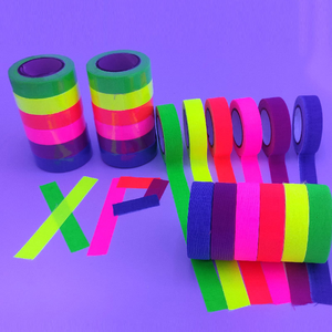 Acrylic dính gaffer Băng huỳnh quang Nylon vải vải với ánh sáng tối UV Blacklight phản ứng Neon Đảng nghệ thuật Sticker - Product Image 1