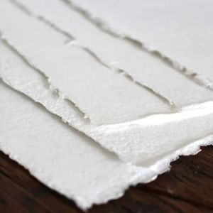 Papel de trapo de algodón hecho a mano, paquete de 5 12x18 300 GSM - Product Image 1