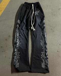 Ensemble de jogging à capuche vintage délavé à l'acide pour hommes survêtements d'hiver grande taille Zip Flare DTG imprimé strass pantalons de survêtement respirants - Product Image 5