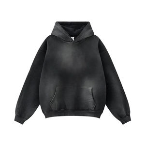 เสื้อมีฮู้ดขนาดใหญ่พิเศษ500ซักด้วยหินออกแบบโลโก้ได้ตามต้องการสำหรับฤดูหนาวด้วยเทคนิคการย้อมแบบปักและแบบเรียบ - Product Image 5