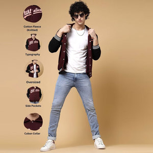 Premium Quality <b>Crafted</b> Men Varsity Jacket Relaxed Outdoor Fit Customized Cartoon Logo Printed Front 100% <b>Wool</b> 2026 - Product Image 5