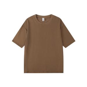 T-shirt à demi-manches 100% pur coton personnaliser T-shirt prix de gros vêtements pour hommes imprimé uni T-shirts décontractés coupe ample - Product Image 1