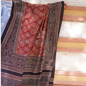 Nueva llegada bufanda Ajrak bordada a mano mejor diseño colección de verano bordado Artificial Ajrak Dupatta - Product Image 2